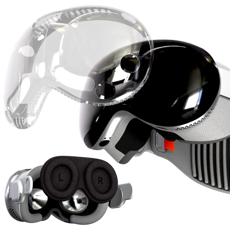 Rome Tech Apple Vision Pro Case - TPU Protective VR Case - Durable VR Lens Cover Compatible with Apple Vision Pro 2024 - Clear - BeesActive Australia