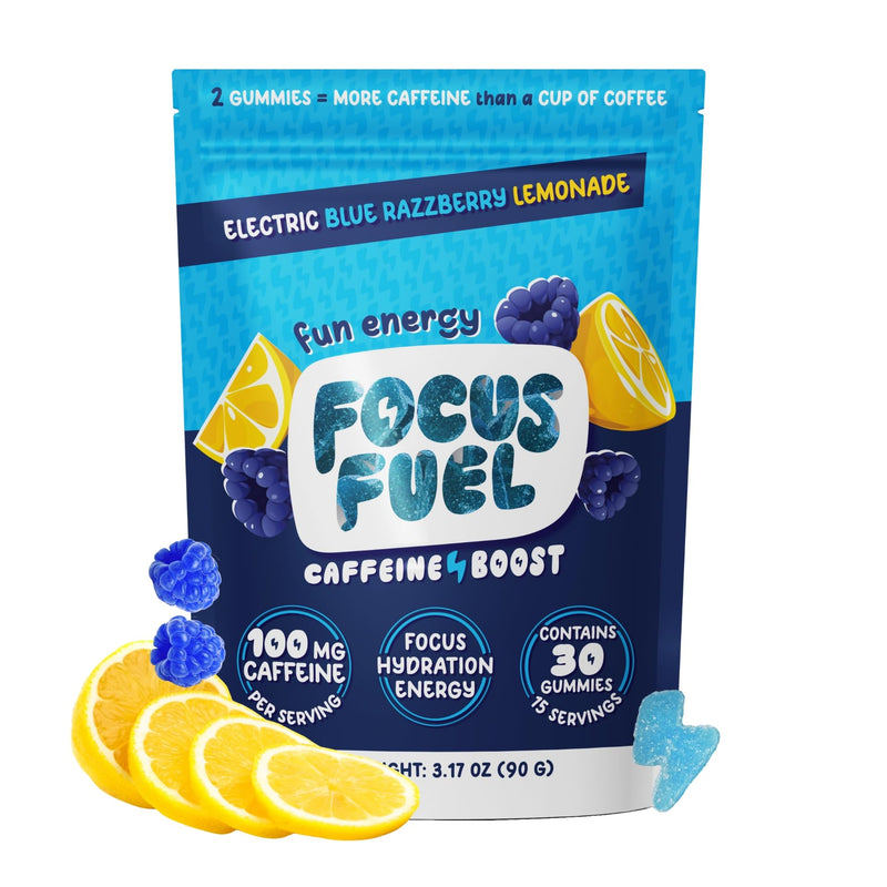 FocusFuel Energy Chews – Blue Razzberry Lemonade (15 Servings) – 100mg Caffeine + Alpha GPC + L-Theanine + B12, Magnesium – Great Taste – No Crash or Jitters | 100mg Caffeine, Alpha GPC, L-Theanine, B12, Magnesium, Great Taste, No Crash or Jitters
