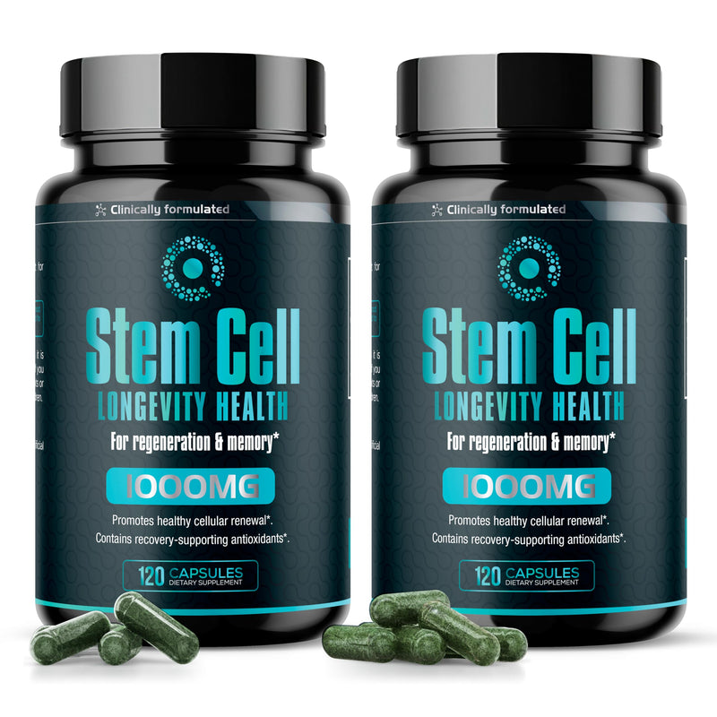 Premium Stem Cell Supplements 1,000mg (240 Caps) Boost Immunity, Reduce Joint Soreness, Support Natural Anti-Aging & Longevity with Spirulina & Chlorella for Vitality, Celulas Madre Health Formula 2