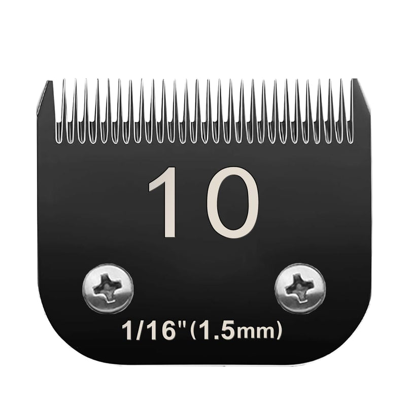 10# Pet Dog Grooming Detachable Blades, Compatible with Andis Size-10# Cut Length 1/16"(1.5mm), Most A5,KM Series Clippers,Made of Ceramic Blade (Black) 10# 1.5mm - BeesActive Australia