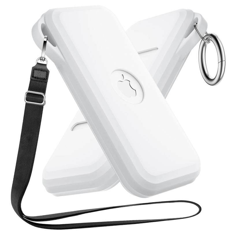 Comvin Battery Case for Apple Vision Pro Accessories, Anti-Scratch Soft Silicone Battery Protective Cover with Keychain and Lanyard Strap, Portable Battery holder for Travle Outdoor White - BeesActive Australia