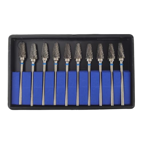 10pcs HP Cutting Burs Drill Polisher Cutter Tungsten Carbide, 2.35mm Shaft Plaster Alloy Acrylic Polishing Cleaning L6