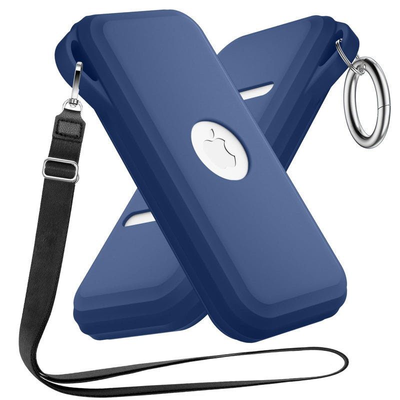 Battery Case for Apple Vision Pro Accessories, Anti-Scratch Soft Silicone Battery Protective Cover with Keychain and Lanyard Strap, Portable Battery holder for Travle Outdoor Navy Blue - BeesActive Australia