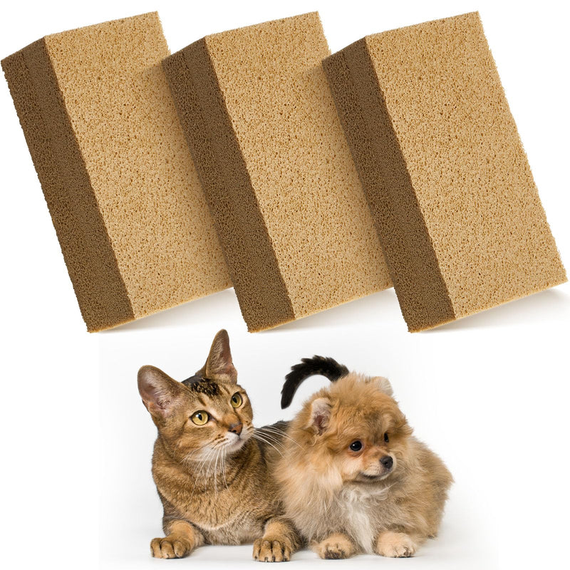3 Pack Pet Hair Remover Sponge Cat and Dog Hair Sponge Rubber Pet Hair Lifter Pet Hair Removal Tool, Remove Pet Hair from Furniture, Carpet, Bedding, Clothing, 6.26 x 3.28 x 1.89 inch - BeesActive Australia