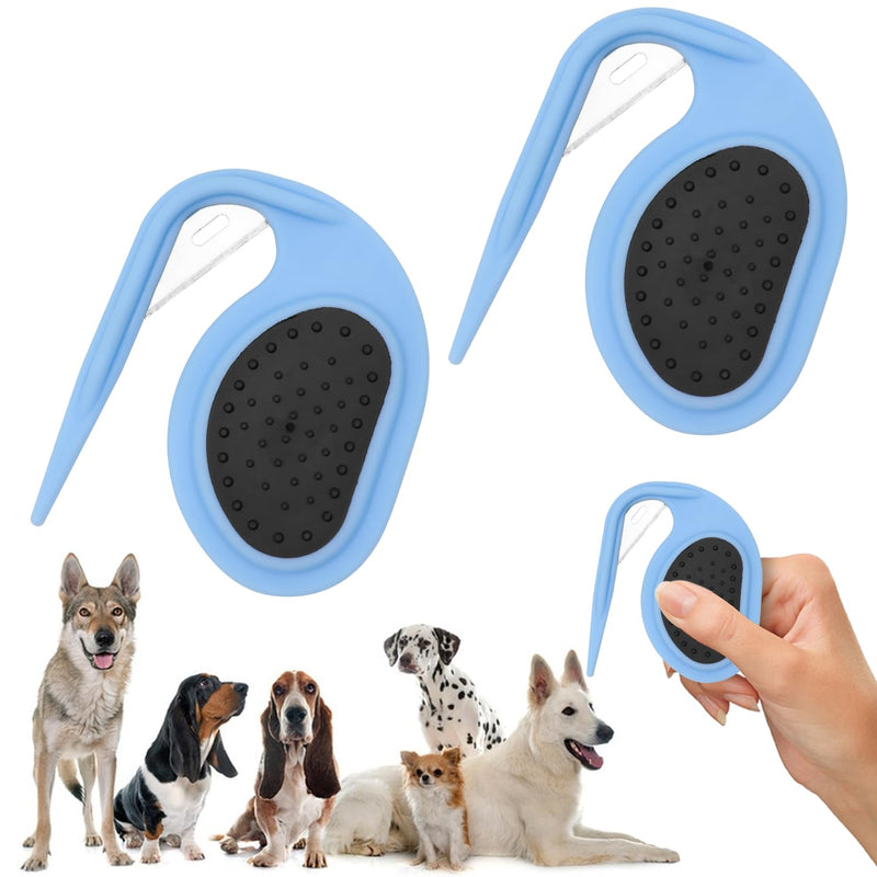 Pet Knotting Comb, Knotting Comb for Cats, Knotting Comb for Dog, Pet Grooming Tools,Pet Grooming Comb Dog and Cat Shedding Tool for Removing Tangled and Loose Hair (blue) blue - BeesActive Australia