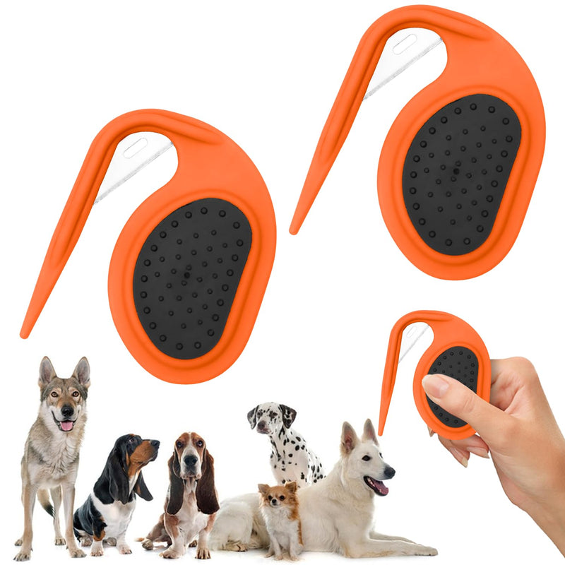 Pet Knotting Comb, Knotting Comb for Cats, Knotting Comb for Dog, Pet Grooming Tools,Pet Grooming Comb Dog and Cat Shedding Tool for Removing Tangled and Loose Hair (orange) orange - BeesActive Australia