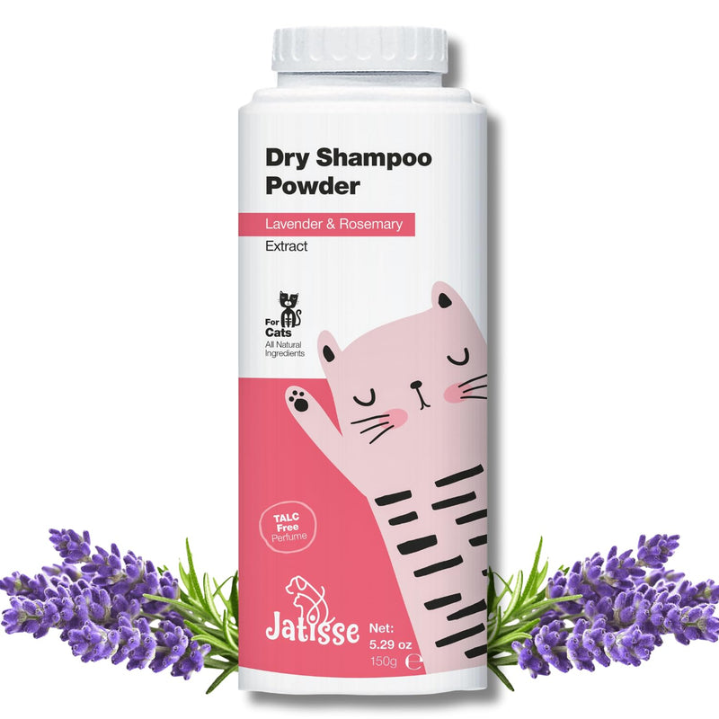 Cat Dry Shampoo Powder with Lavender and Rosemary for Cats 5.29 fl. oz| Grooming for Cat | Kitten Sensitive Skin | Cleansing and Moisturizing Perfume and Talc Free (1) 1 - BeesActive Australia