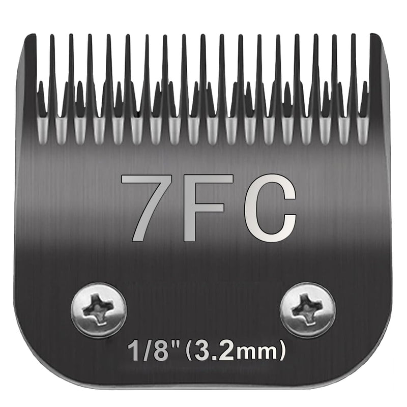 7FC Blade Dog Grooming Clipper Replacement Blades Compatible with Andis Dog Clippers,Most A5,KM Series Clippers,Detachable Ceramic Blade,Size-7FC, 1/8-Inch Cut Length (3.2mm) Black 7FC 3.2mm - BeesActive Australia