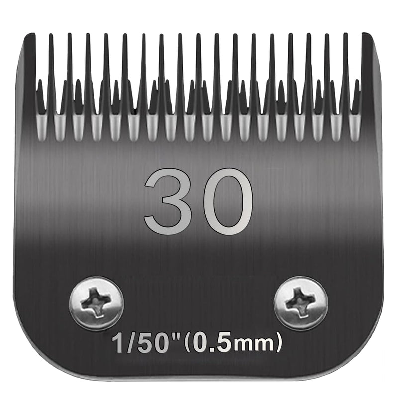 30# Blade Dog Grooming Clipper Replacement Blades Compatible with Andis Dog Clippers,Most A5, KM Series Clippers,Detachable Ceramic Blade,Size-30#, 1/50-Inch Cut Length (0.5mm) Black 30# 0.5mm - BeesActive Australia