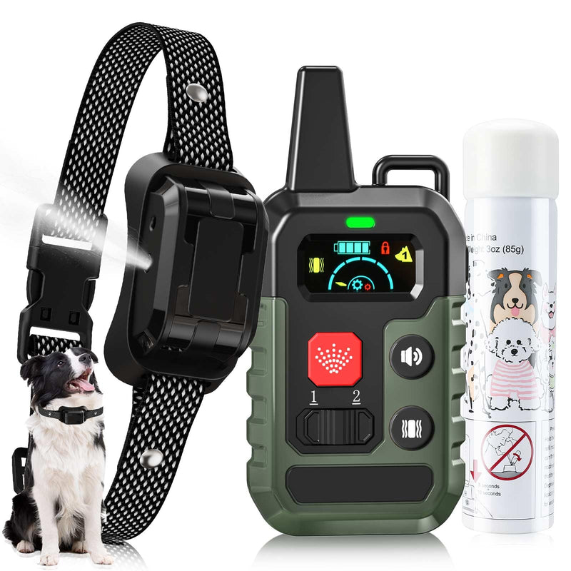 Citronella Training Collar for Dog, [1*Citronella Refill] with Beep/Vibration/Spray Mode & 6 Adjustable Sensitivities Spray Collar, IPX6 Waterproof Safer Spray Dog Training Collar for L/M/S Dogs Green-QT - BeesActive Australia