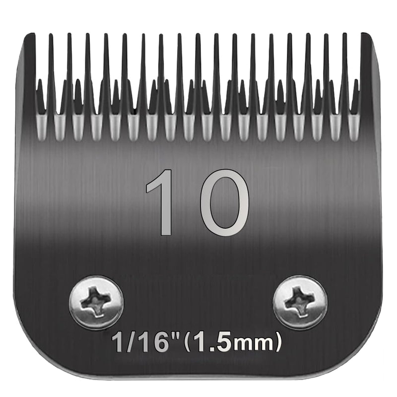 10# Blade Dog Grooming Clipper Replacement Blades Compatible with Andis Dog Clippers,Most A5, Wahl KM Series Clippers,Detachable Ceramic Blade,Size-10#, 1/16-Inch Cut Length (1.5mm) Black 10# 1.5mm - BeesActive Australia