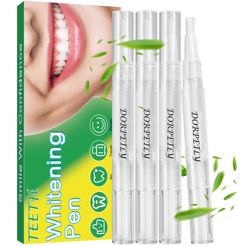4 Pcs Teeth Whitening Pen for Teeth Brighter, No Sensitivity Teeth Whitening Kit for Oral Care, Travel-Friendly Teeth Whitener Gel for Remove Stains with Effective and Painless - BeesActive Australia