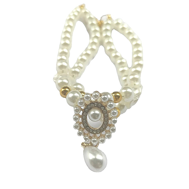 Cat and Dog Collar A Vintage Pearl for Pets, Elegant Decoration for Cats and Dogs (S) Small - BeesActive Australia