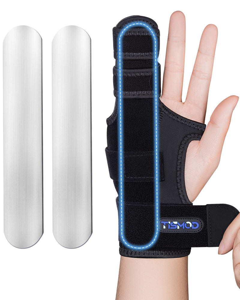 Finger Splint Brace,Supports Pinky,Ring,Middle,Metacarpals & Knuckles,Adjustable Left Right Hand Braces,Straightener for Trigger Fingers Splints,Broken,Arthritis,Fracture,Sprain,Injury,Tendonitis Small/Medium