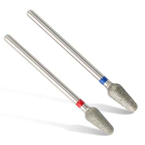 QUNZHAO 2Pcs Diamond Nail Drill Bits Carbide Conical Micro Cuticle Remover Bit for Under Nail Dead Skin Cleaning Cuticle Remove Nail Art Design Manicure(03 set) 03 set