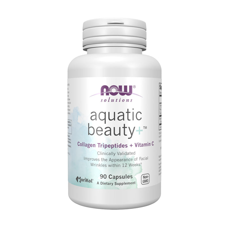 Now Solutions, Aquatic Beauty+™, Marine Collagen and Vitamin C, 90 Caps