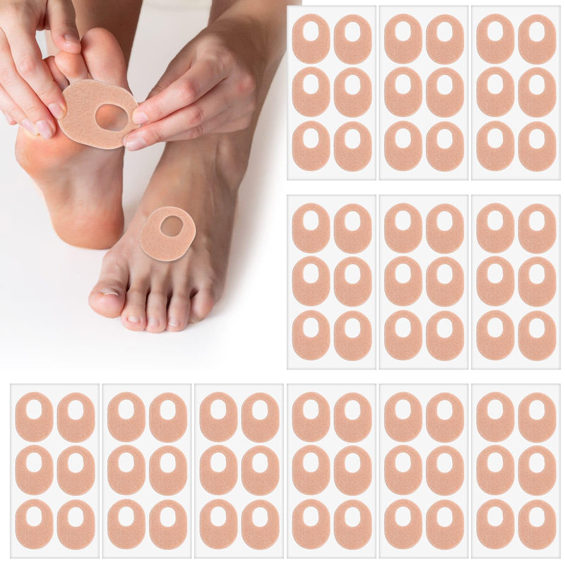 Shynek 72 Pcs Callus Pads Soft Felt Callus Cushion Pads for Bottom of Foot Self Adhesive Foot Callus Cushions, Corn Pads for Feet for Men and Women Pain Relief Foot Care, Beige, Oval Shape 72-beige - BeesActive Australia