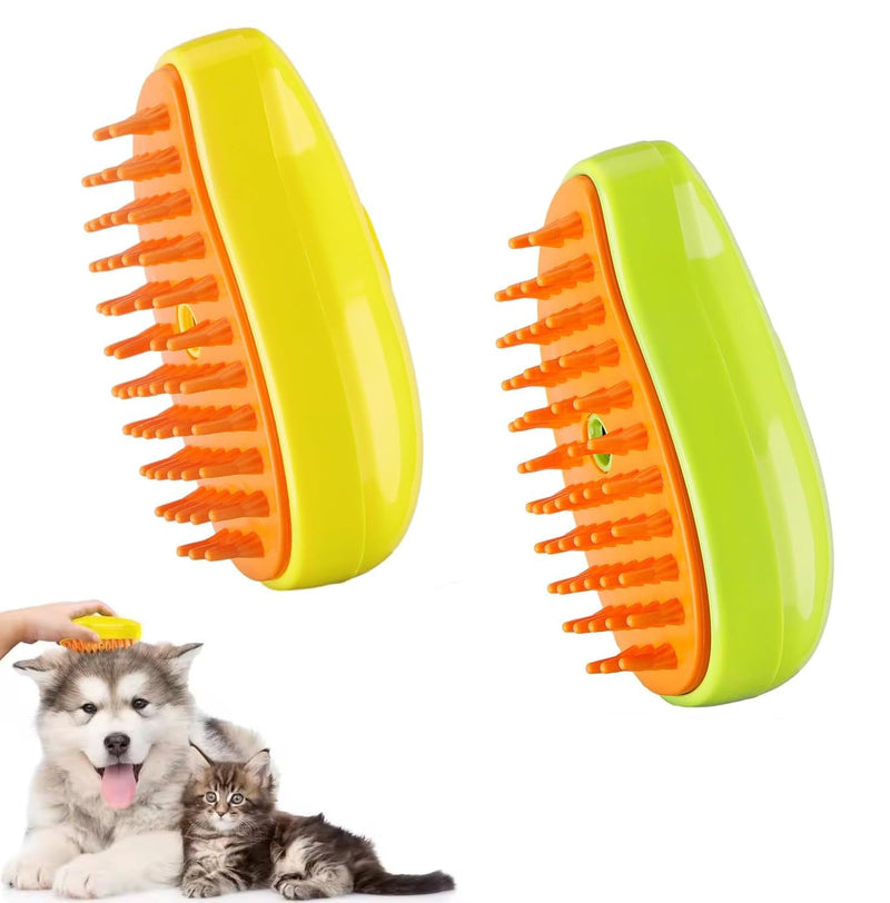 Steamy Cat Brush - 3-in-1 Self-Cleaning Grooming Tool for Cats and Dogs, Cat Steamer Brush for Massage - Removes Tangled And Loose Hair - BeesActive Australia