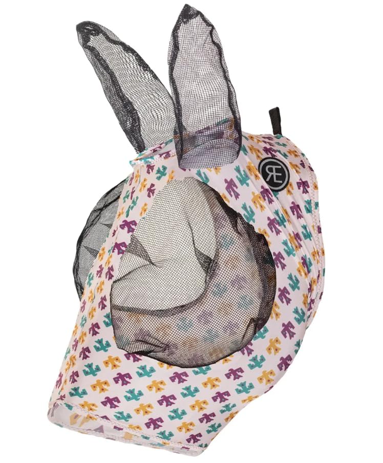 Circle Y Printed Reinsman Lycra Fly Mask with Ears, Fly Mask, Lycra Fly Mask, Fly Mask for Horses, Lycra Fly Mask for Horse (Thunderbird, Medium) Thunderbird - BeesActive Australia