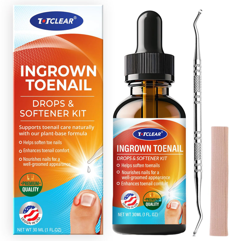 Ingrown Toenail Relief: Ingrown Toenail Tool for Men Women - Ingrown Toenail Removal Kit - Ingrown Toenail Corrector Drops - Ingrown Toenail Removal - Effective Solution for Ingrown Toenails - 30ml 1 Fl Oz (Pack of 1)