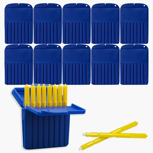 （80Pcs）Starkey Hear Clear Hearing Aid Wax Guards Filters Starkey Wax Guards 1.5MM-80 Pcs Yellow