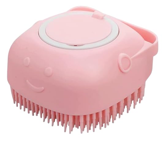 Dog Bath Brush, Scrubber Shampoo Massage Dispenser Grooming Soft Silicone Scrubber For Bath Water Brush For Dogs Dog Washing Brush Bath Scrubber For Pets (Pink) Pink