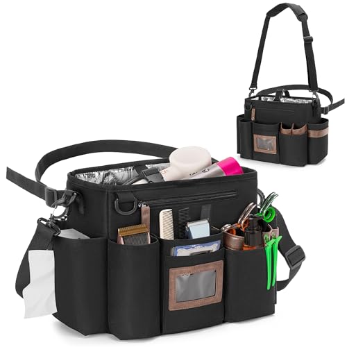 BAFASO Insulated Hairdresser Bag with Adjustable Waist Belt, Black