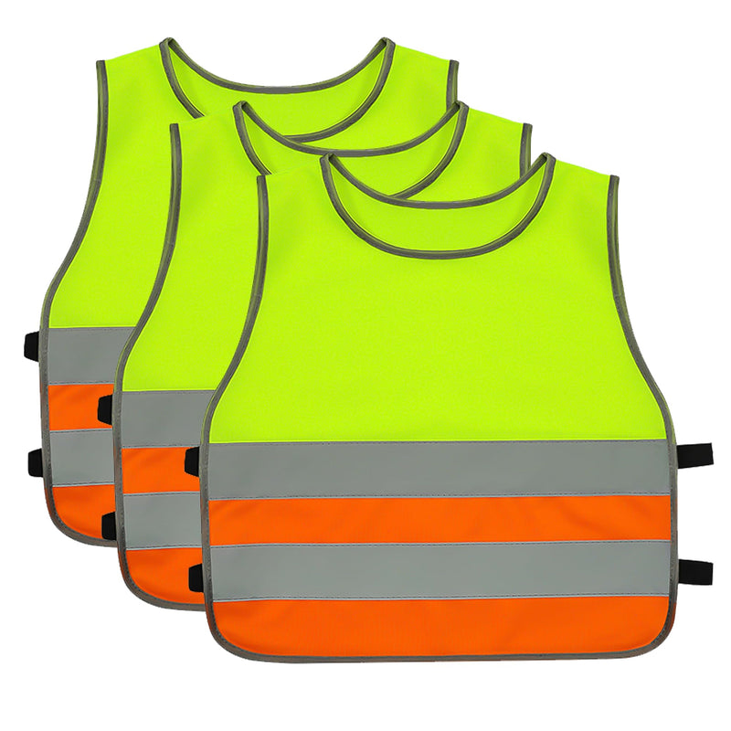 GOOFIT High Visibility Reflective Safety Vest Children's Bicycle Safety Vest Running Lightweight Vest Reflective Vest for School Walking and Playing Boys Girls 3