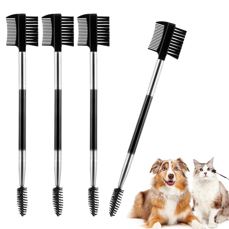 4 PCS Dog Tear Comb, Double Head Dog Eye Brush Dog Eye Booger Remover, Dog Facial Grooming Comb Multipurpose Grooming Tool for Small Medium, and Large Pets (4) 4 - BeesActive Australia