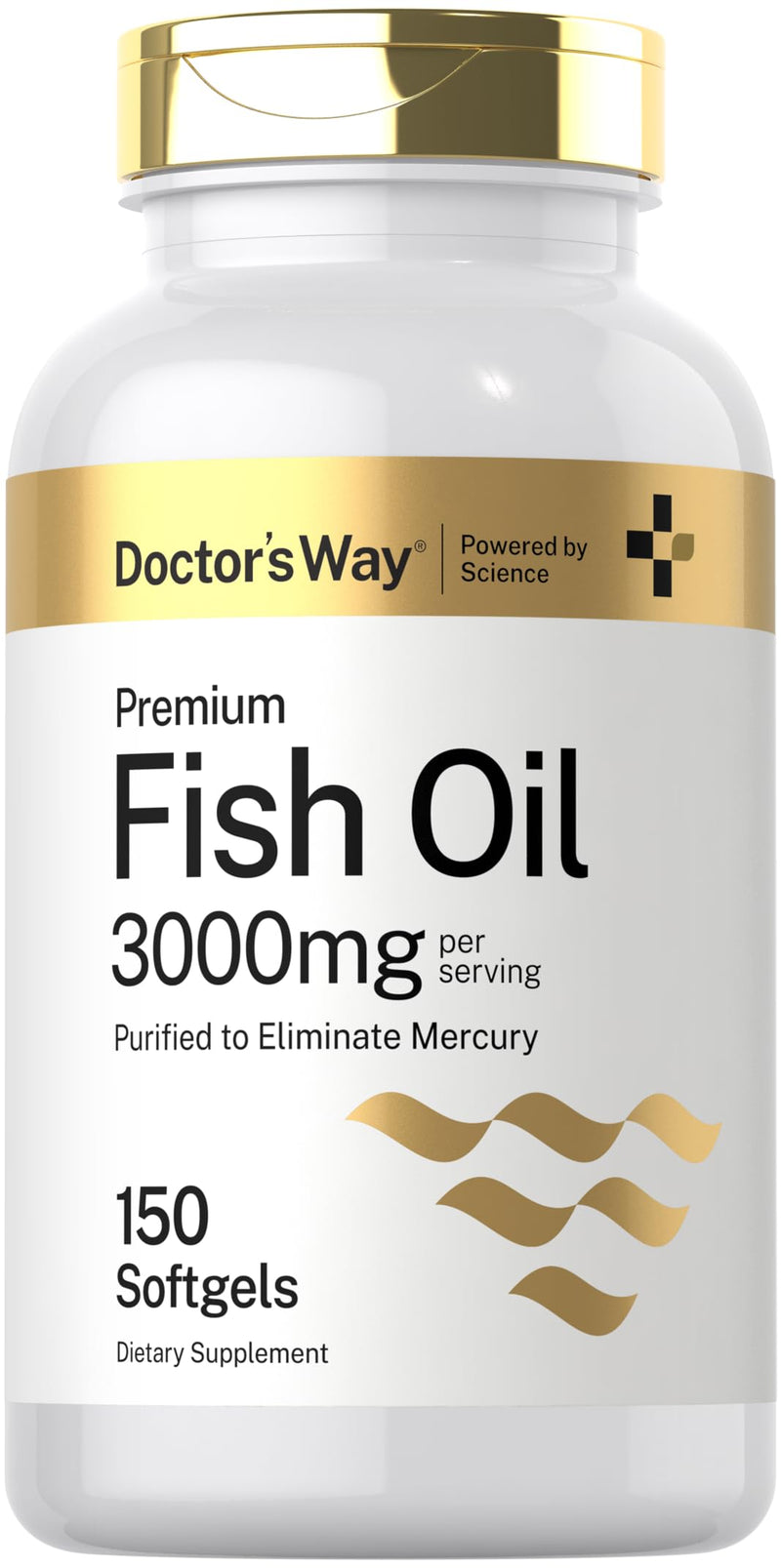 Doctor's Way Fish Oil 3000mg | 150 Softgels | Omega-3 with EPA and DHA | Non-GMO, Gluten Free Supplement 150 Count (Pack of 1)