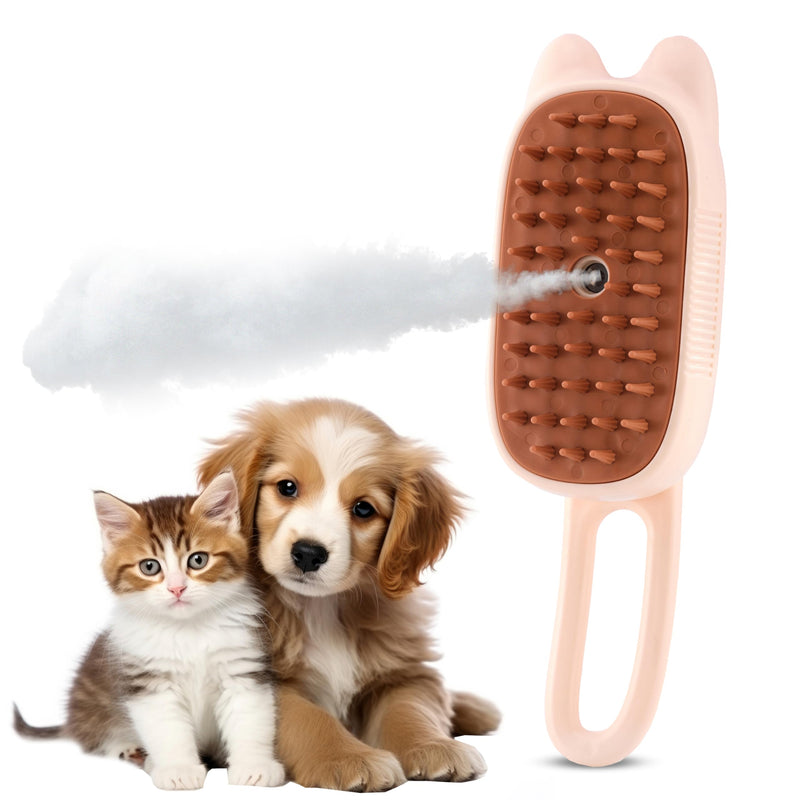 Cat Steam Brush - 2024 New Rechargeable 3-in-1 Hair Comb Self-Cleaning Pet Grooming Tool for Long and Short Hair Cats and Dogs, with Steamy Massage Shedding Relief - BeesActive Australia