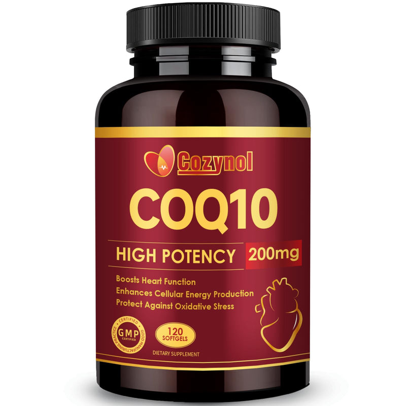 CoQ10 200mg Softgels with PQQ & Omega 3, Maximum Absorption Coenzyme Q10, Powerful Antioxidant for Heart & Energy Health, 120 Count, 4 Month Supply, Non-GMO - BeesActive Australia