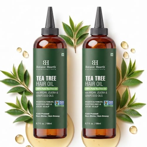 Botanic Hearth Tea Tree Hair Oil For Hair Growth - 6.7 Fl oz Set of 2 6.7 Count (Pack of 2)