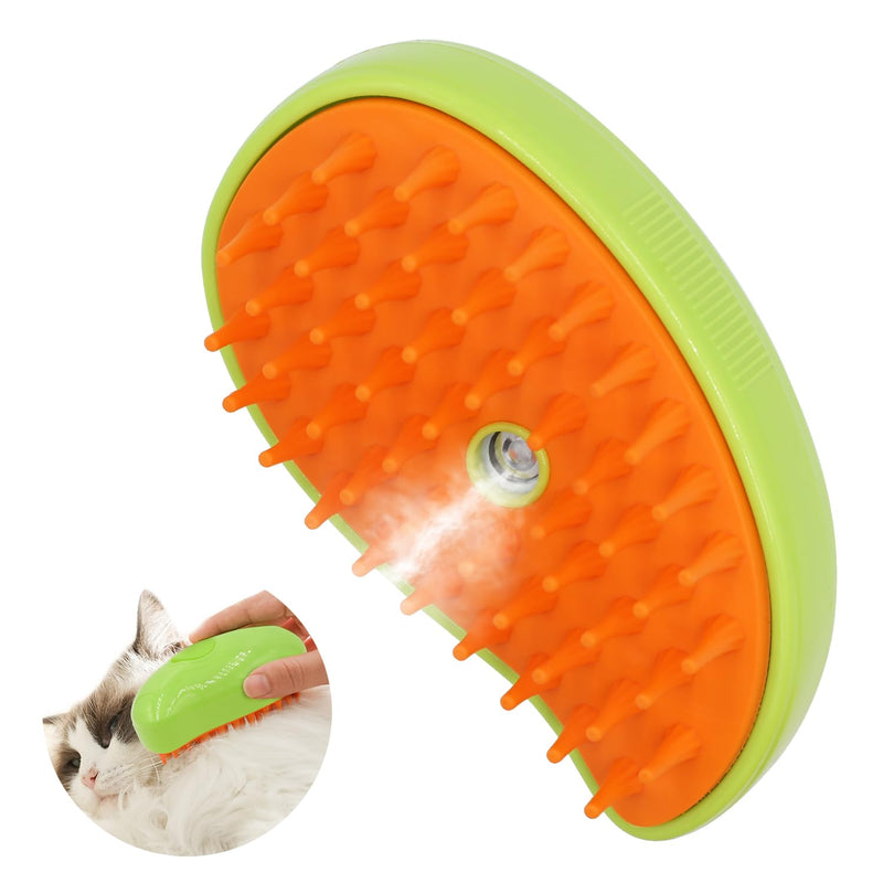 Cat Steam Brush for Shedding, 3 in 1 Cat Steamy Brush - Cat Hair Brush/Bath Brush/Cat Massager for Indoor Cats, Misty Brush Cat Comb with Steam, Multifunctional Pet Steaming Brush - BeesActive Australia