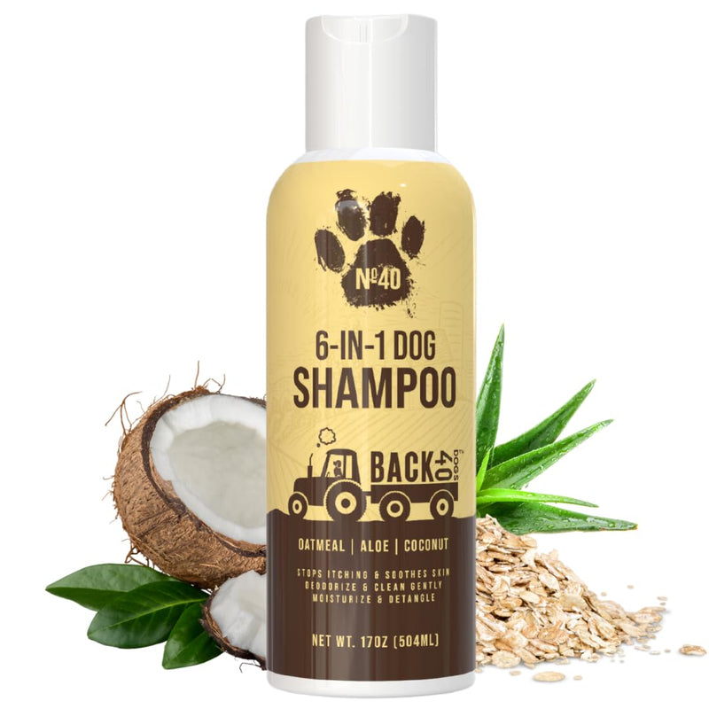 Natural Pet Shampoo - No. 40 Premium 6 in 1 Oatmeal Shampoo For Dogs -Moisturize, Deodorize & Soothe Sensitive Skin for Itchy, Smelly Dogs - Coconut, Aloe & Almond Oil Dog Wash & Pet Care - BeesActive Australia
