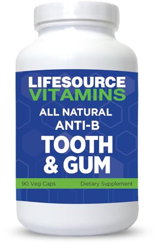 LifeSourceVitamins Tooth & Gum - Anti-B - Support - 90 Caps - Proprietary Formula - LVs, 1 Count (Pack of 1)