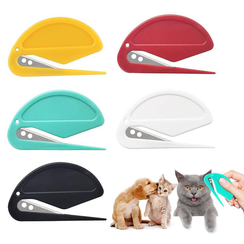5 Pcs Knotting Comb Pet Grooming Tool, Pet Knotting Comb for Cats and Dogs, 2024 Pet Hair Removal Tool, Supplies for Removing Tangled and Loose Hair，Multifunctional Pet Hair Shedding Tool - BeesActive Australia