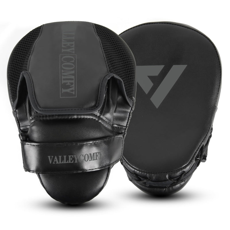 Valleycomfy Boxing Punching Mitts,Boxing Pads Mitts for Men,Ideal for Boxing Training,Kickboxing,Martial Arts Black