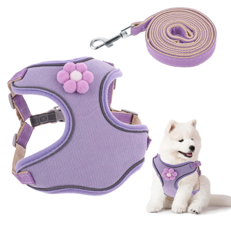 Small Dog Harness, Reflective Adjustable Puppy Vest, Dog Harness for Small Medium Large Dogs, with Breathable Mesh and Quick Release Buckle Step in Harness for Puppy(XS Bust 13-16IN) purple XXS(Bust 13-16IN) - BeesActive Australia