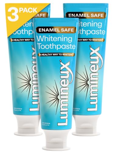 Lumineux Teeth Whitening Toothpaste, Peroxide Free, 3.75 oz, 3 Pack 3.75 Ounce (Pack of 3)