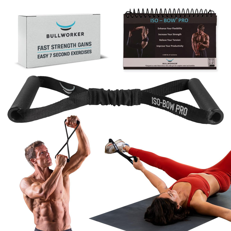 Iso-Bow Pro by Bullworker | The Isometric Pocket-Companion for Strength Training, Stretching, and Working Out. Use self-Resistance to circulate Blood Flow, Pump Muscles. Yoga or Pilates Exercises. 1