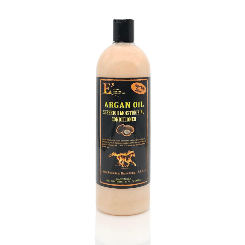 E3 Argan Oil Conditioner - Ideal for Dry, Damaged Hair, Leave-in or Rinse-Out, Strengthens, Moisturizes, Prevents Breakage, Split Ends, Nourishes Skin (32 fl oz) - BeesActive Australia