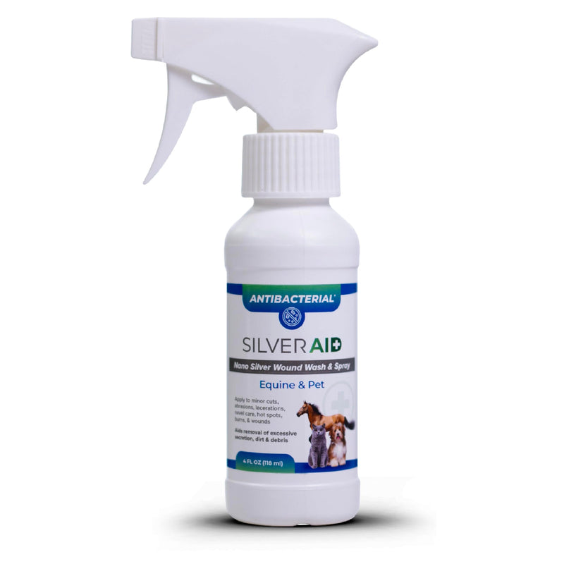 Wound & Skin Spray, Patented Colloidal Silver Spray, Hot Spot Treatment for Dogs, Cats, Horses, Relief of Itching, Irritations, Burns, Minor Cuts, Coat Care, Vet Recommended, Made in USA