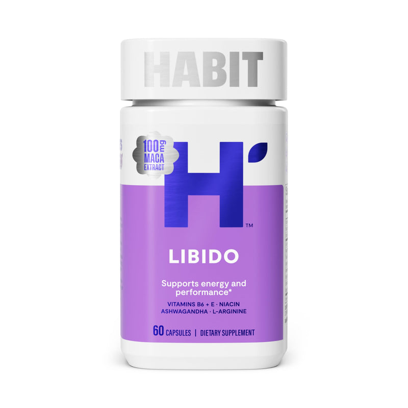 Habit Libido Supplement (60 Capsules) - New Look, Natural Aphrodisiac Blend with Maca, Ashwagandha L-Arginine, Supports Energy and Performance, Vegan, Non-GMO (1 Pack) 1 Pack