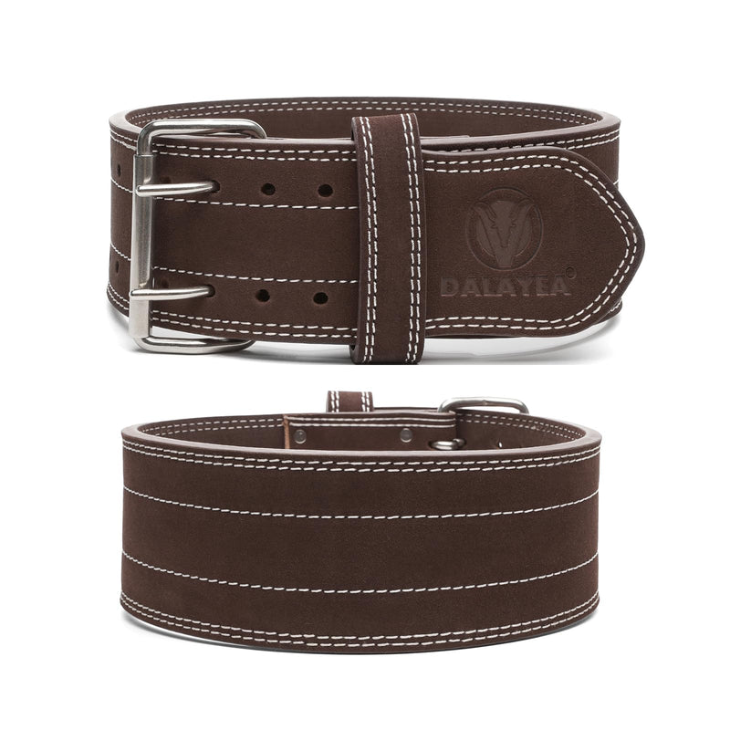 Men & Women Weight Lifting Belt, 100% Genuine Leather Weightlifting Belt, Comfortable Squat Belt, Deadlift Belt or Powerlifting Belt, Workout Belt for Strength Training M Brown