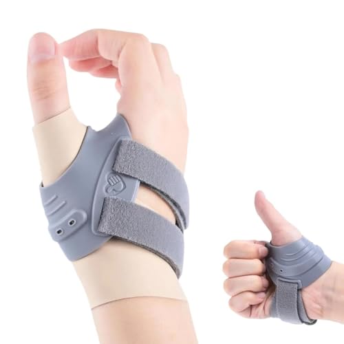 CMC Thumb Brace with Thumb Sleeve for Tendonitis Gray Small Right Grey-Right