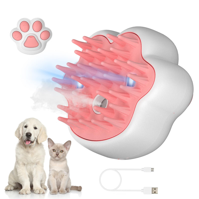 Steamy Cat Brush,4 In1 Cat Brush for Removing Tangled and Loose Hair, Steam Cat Brush for Massage, Hair Removal Comb for Pet - BeesActive Australia