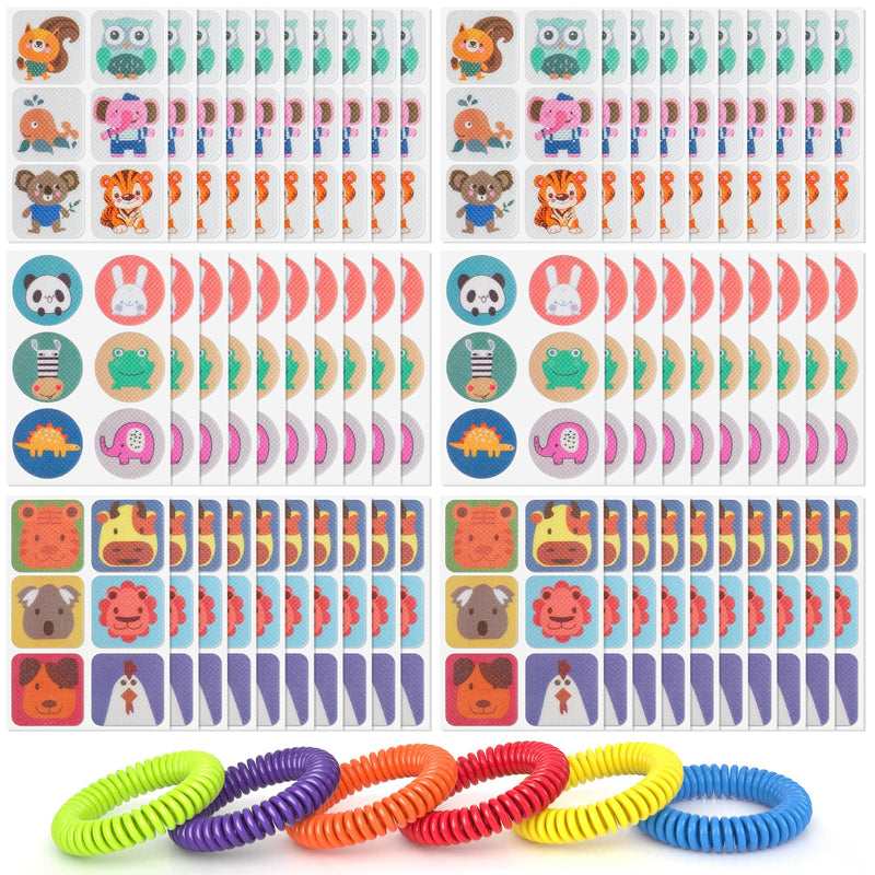 360 Pack Mosquito Repellent Stickers for Kids, with 6 Pack Mosquito Repellent Bracelets, Natural DEET-Free, Plant Ingredients, Mosquito Patches for Outdoor Camping & Travel - BeesActive Australia