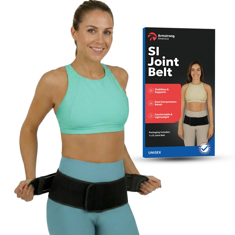 SI Belt Sacroiliac Belt | Sciatica Pain Relief Brace for Sciatic Pain | Trochanteric Stabilizer Pelvic Band | SI Joint Belts for Women Men | Hip Support Brace Women Men for Lower Back Support | XL XL (Hips 44" to 53") - BeesActive Australia