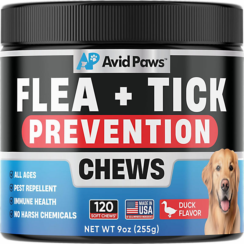 Natural Flea and Tick Prevention for Dogs - Dog Flea and Tick Treatment Chewable - Safe Flea Treatment Dogs of All Breeds & Ages - Flea Chews for Dogs - Flea Pills for Dogs for Dog Flea & Tick Control Duck - BeesActive Australia